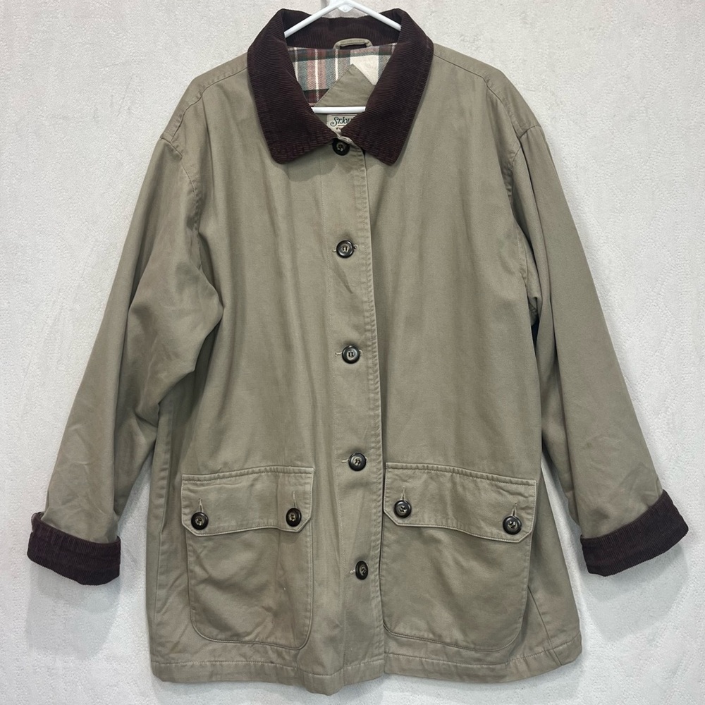 St. John's Bay Khaki and Brown Jacket